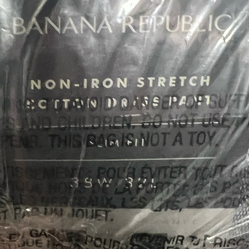 Banana Republic Slim Non-Iron Cotton Stretch Dress Pants *NWT* 38x32